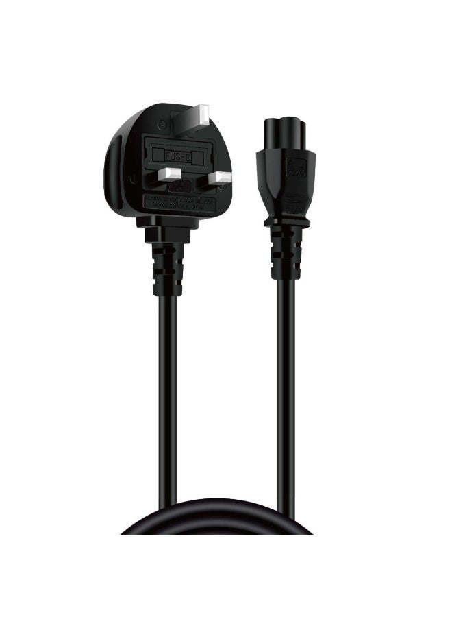 هينغ كابل طاقة للابتوب HAING HI-1034-UPC-150C UK ثلاثي الأطراف إلى C5 بطول 1.5 متر - Image 1